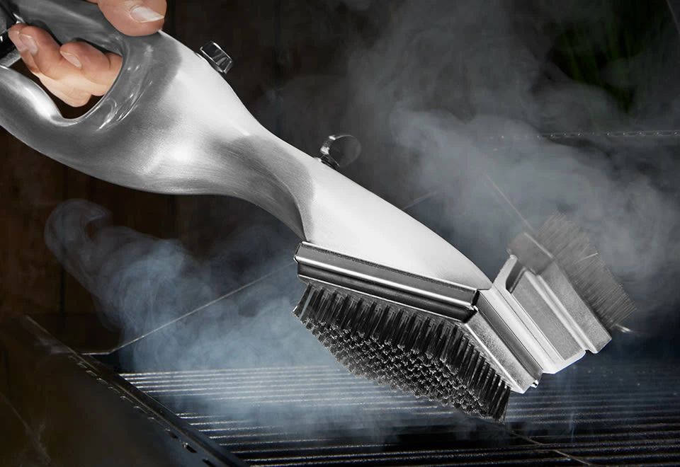 Brand new π Stainless Steel Steam Cleaning Grill Brush by Grill Daddy Brush Company Inc π€©