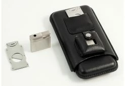 Hot Sale π₯° 3 Cigar Holder with Cutter and Lighter by Bey-Berk International Inc π