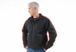 Outlet π Men's Rechargeable Heated Softshell Jacket by Sharper Image π