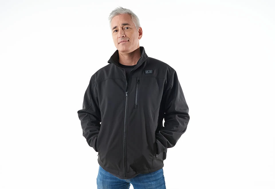 Outlet π Men's Rechargeable Heated Softshell Jacket by Sharper Image π - Image 4