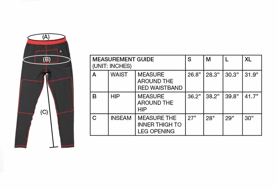 Outlet π₯° Heated Pants Base Layer by Sharper Image π₯° - Image 3