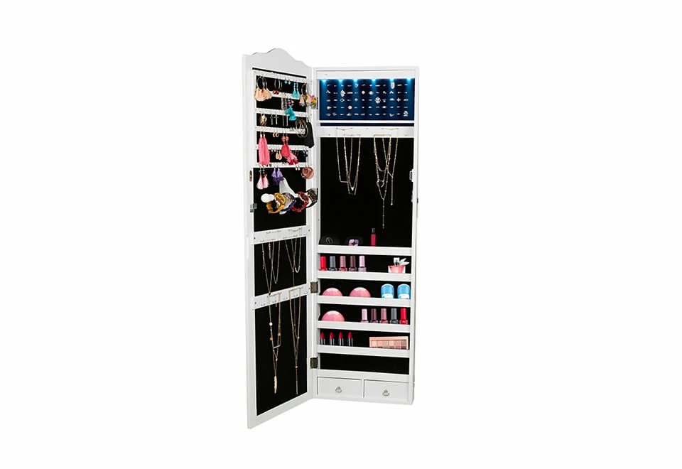 Discount π₯° Full Length Jewelry Storage Mirror by EMS Mind Reader LLC π